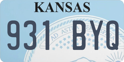 KS license plate 931BYQ