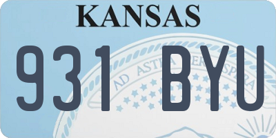 KS license plate 931BYU