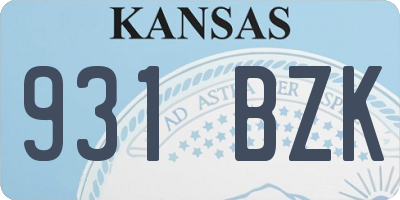 KS license plate 931BZK