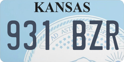 KS license plate 931BZR
