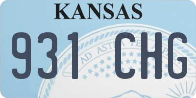 KS license plate 931CHG