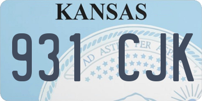 KS license plate 931CJK