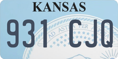 KS license plate 931CJQ