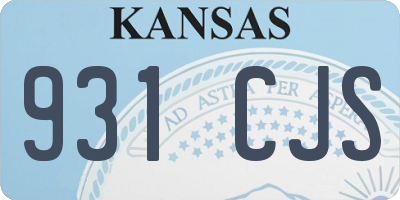 KS license plate 931CJS