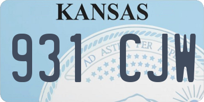 KS license plate 931CJW