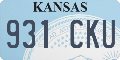 KS license plate 931CKU