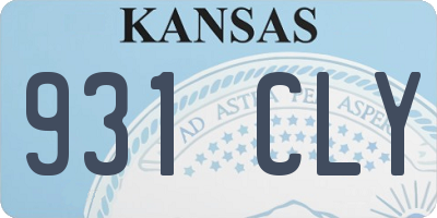 KS license plate 931CLY