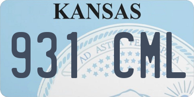 KS license plate 931CML