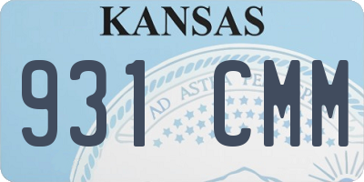 KS license plate 931CMM
