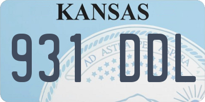 KS license plate 931DDL