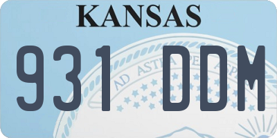 KS license plate 931DDM