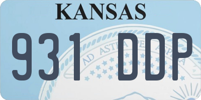 KS license plate 931DDP