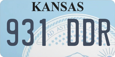 KS license plate 931DDR