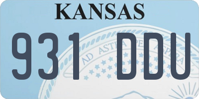 KS license plate 931DDU