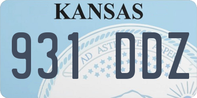 KS license plate 931DDZ