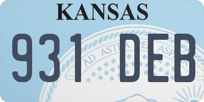 KS license plate 931DEB