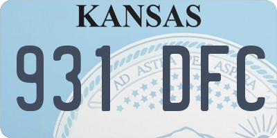 KS license plate 931DFC