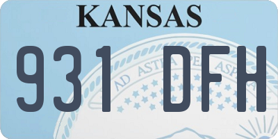 KS license plate 931DFH