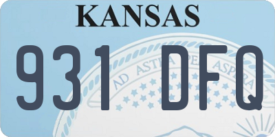 KS license plate 931DFQ