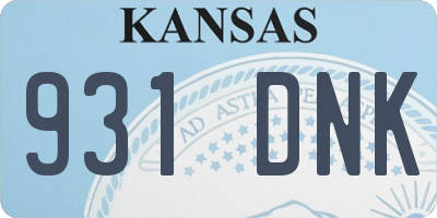 KS license plate 931DNK
