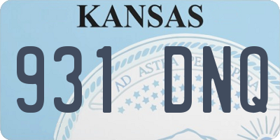 KS license plate 931DNQ