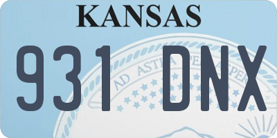 KS license plate 931DNX