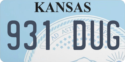 KS license plate 931DUG