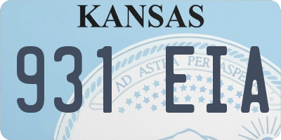 KS license plate 931EIA