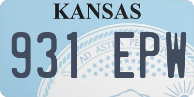 KS license plate 931EPW