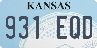KS license plate 931EQD