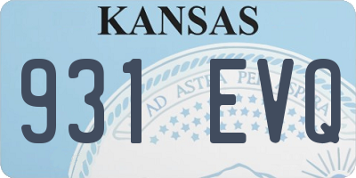 KS license plate 931EVQ