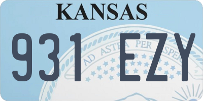 KS license plate 931EZY