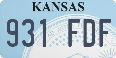 KS license plate 931FDF