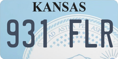 KS license plate 931FLR