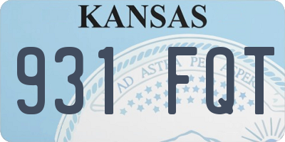 KS license plate 931FQT