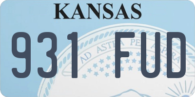 KS license plate 931FUD