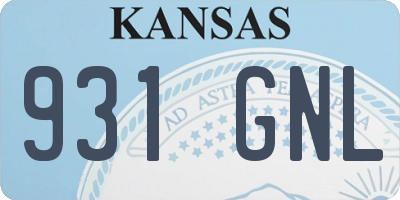 KS license plate 931GNL