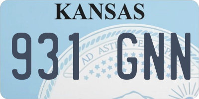 KS license plate 931GNN