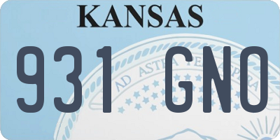 KS license plate 931GNO