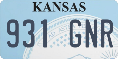 KS license plate 931GNR