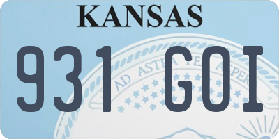 KS license plate 931GOI