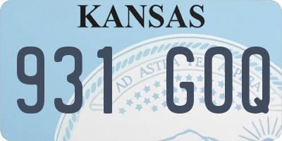 KS license plate 931GOQ
