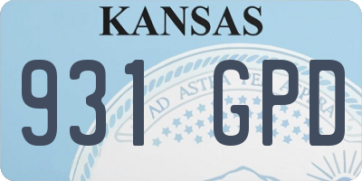 KS license plate 931GPD