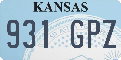 KS license plate 931GPZ