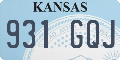 KS license plate 931GQJ