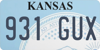 KS license plate 931GUX