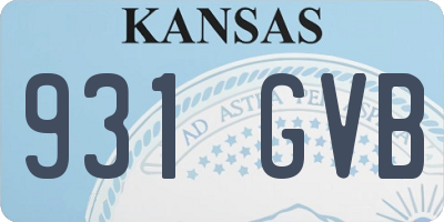 KS license plate 931GVB