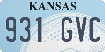KS license plate 931GVC