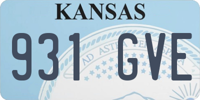 KS license plate 931GVE