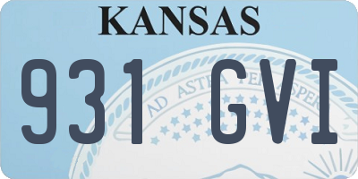 KS license plate 931GVI